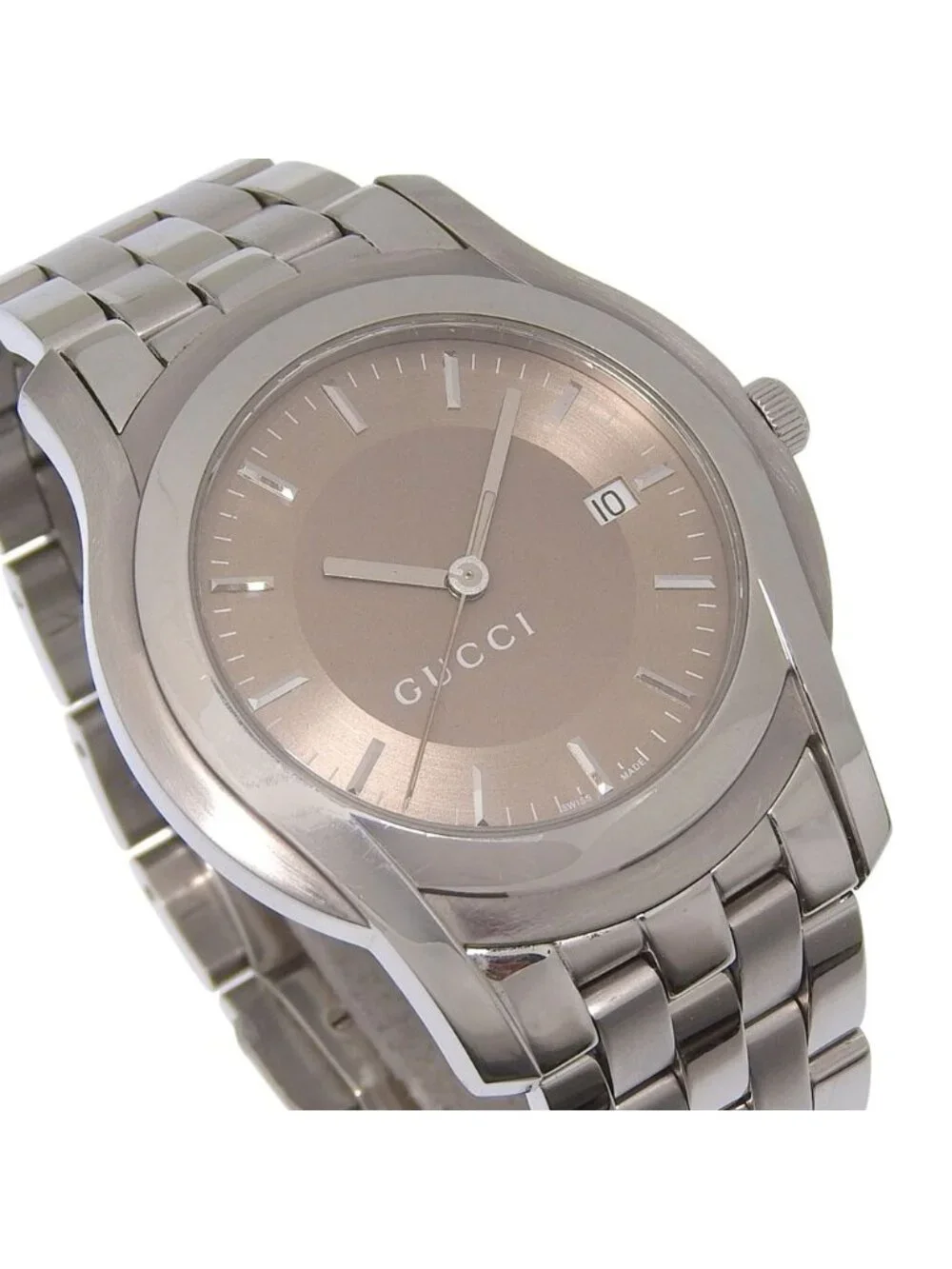 Gucci Class Stainless Steel Quartz Analog Display Silver Dial Watch